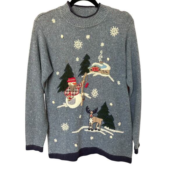 Vintage Victoria Jones Women's Christmas Crewneck Cozy Sweater Size Small - Picture 1 of 5